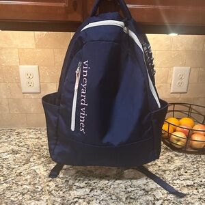 Vineyard Vines Blue Backpack with White Accents